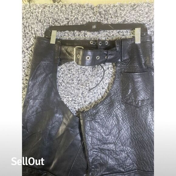 Silver Bike Women's Black Leather Motorcycle pants Size S - Picture 5 of 13